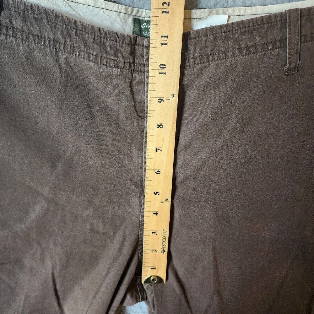 Eddie Bauer Women's Vashon Fit Chino Khaki Capri Cropped Cargo Pants Brown Sz 18 - Picture 7 of 16